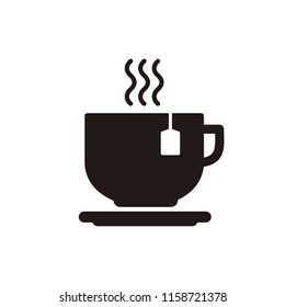 Tea cup icon isolated on white background