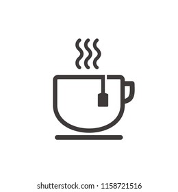 Tea cup icon isolated on white background