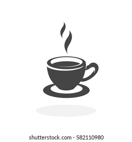 Tea cup icon isolated on white background. Tea cup vector logo. Flat design style. Modern vector pictogram for web graphics - stock vector