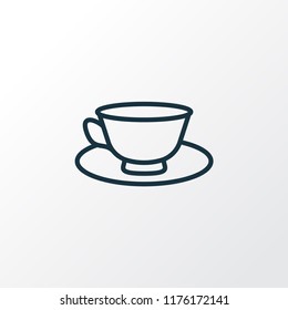 Tea cup icon line symbol. Premium quality isolated porcelain element in trendy style.