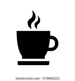 Symbol für Teebecher oder Logo-Symbol-Vektor-Illustration - Hochwertige Vektorsymbole im schwarzen Stil
