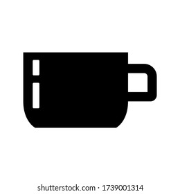 icono de taza de té o logotipo símbolo de signo aislado ilustración vectorial - iconos vectoriales de estilo negro de alta calidad
