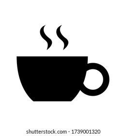 Symbol für Teebecher oder Logo-Symbol-Vektor-Illustration - Hochwertige Vektorsymbole im schwarzen Stil
