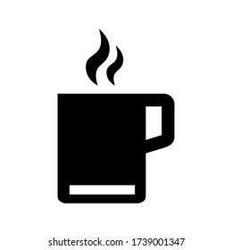 Symbol für Teebecher oder Logo-Symbol-Vektor-Illustration - Hochwertige Vektorsymbole im schwarzen Stil
