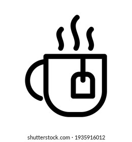 tea cup icon or logo isolated sign symbol vector illustration - high quality black style vector icons
