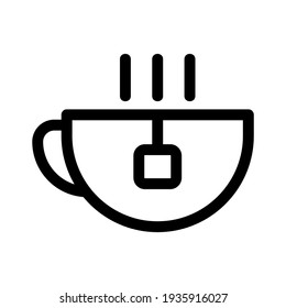 tea cup icon or logo isolated sign symbol vector illustration - high quality black style vector icons
