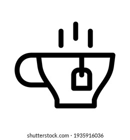 tea cup icon or logo isolated sign symbol vector illustration - high quality black style vector icons
