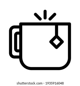 tea cup icon or logo isolated sign symbol vector illustration - high quality black style vector icons
