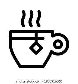 tea cup icon or logo isolated sign symbol vector illustration - high quality black style vector icons
