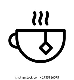 tea cup icon or logo isolated sign symbol vector illustration - high quality black style vector icons
