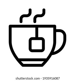 tea cup icon or logo isolated sign symbol vector illustration - high quality black style vector icons
