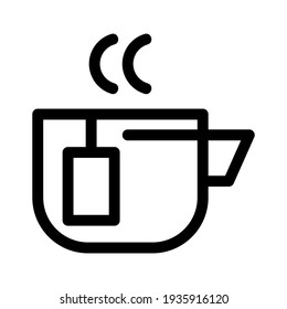 tea cup icon or logo isolated sign symbol vector illustration - high quality black style vector icons
