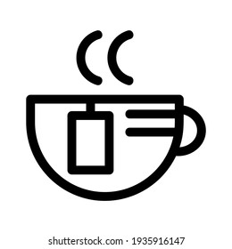 tea cup icon or logo isolated sign symbol vector illustration - high quality black style vector icons
