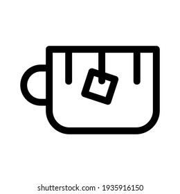 tea cup icon or logo isolated sign symbol vector illustration - high quality black style vector icons
