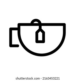 tea cup icon or logo isolated sign symbol vector illustration - high quality black style vector icons
