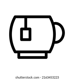 tea cup icon or logo isolated sign symbol vector illustration - high quality black style vector icons

