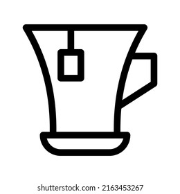 tea cup icon or logo isolated sign symbol vector illustration - high quality black style vector icons
