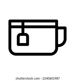 tea cup icon or logo isolated sign symbol vector illustration - high quality black style vector icons
