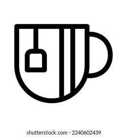 tea cup icon or logo isolated sign symbol vector illustration - high quality black style vector icons
