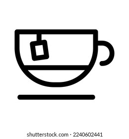 tea cup icon or logo isolated sign symbol vector illustration - high quality black style vector icons
