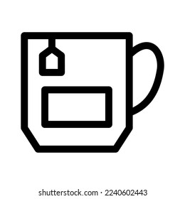 tea cup icon or logo isolated sign symbol vector illustration - high quality black style vector icons
