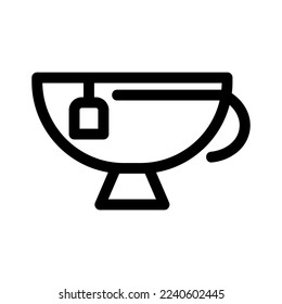 tea cup icon or logo isolated sign symbol vector illustration - high quality black style vector icons

