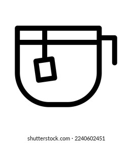 tea cup icon or logo isolated sign symbol vector illustration - high quality black style vector icons
