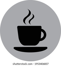 Tea cup icon on white background