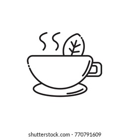 tea cup icon outline