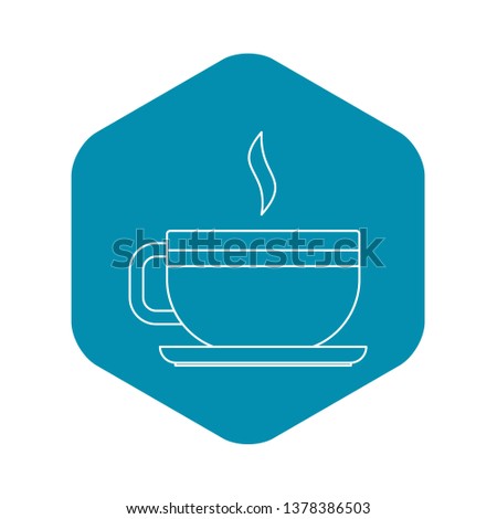 Tea cup icon. Outline illustration of tea cup vector icon for web