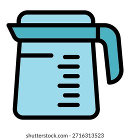 Icono de taza de té. Esquema de la taza de té Vector icono de color plano aislado