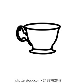 Tea cup icon set, vector icon