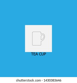 tea cup icon sign signifier vector