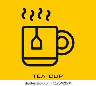 Tea cup icon signs