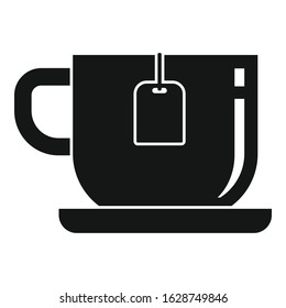 Tea cup icon. Simple illustration of tea cup vector icon for web design isolated on white background