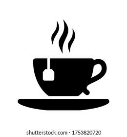 Símbolo de icono de taza de té vector sobre fondo blanco