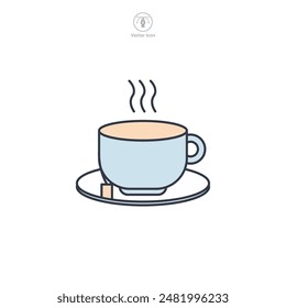 Tea Cup Icon symbol vector illustration isolated on white background