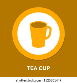 tea cup icon - vector coffee mug illustration