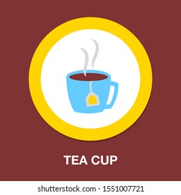 tea cup icon - vector coffee mug illustration