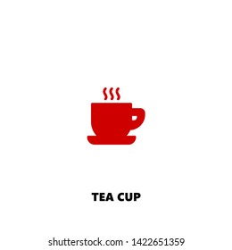 tea cup icon. tea cup vector design. sign design. red color
