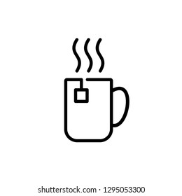 Tea Cup Icon Vector Illustration Sign & Symbol. Beverages Simple Vector Sign.Internet Concept.Trendy Symbol for Website Design Web Button or Mobile App.