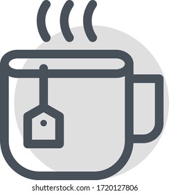 ilustración vectorial de icono de taza de té