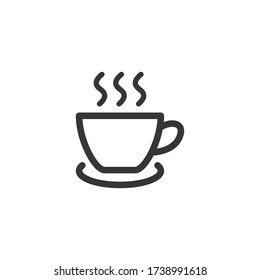 Tea Cup Icon Vector Illustration. Coffe Cup Icon