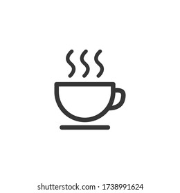 Tea Cup Icon Vector Illustration. Coffe Cup Icon
