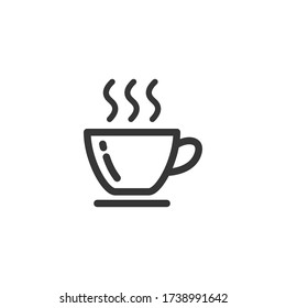 Tea Cup Icon Vector Illustration. Coffe Cup Icon