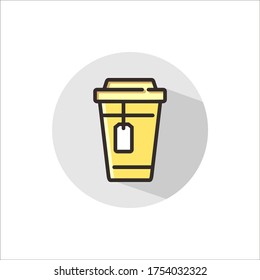 ilustración vectorial de icono de taza de té 