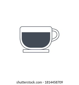 Tea cup icon vector illustration. Premium quality flat icon in trendy style.