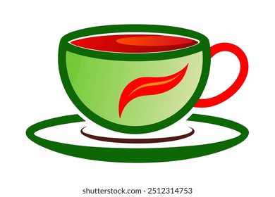 Ilustración vectorial de icono de taza de té