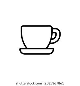 tea cup icon Vector illustration in black