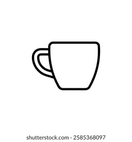 tea cup icon Vector illustration in black